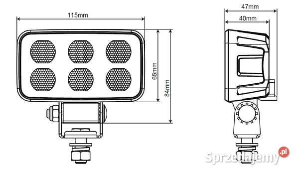 Lampa robocza LED prostokątna 60W 4630lm 1224V Pozostałe Kamionna sprzedam