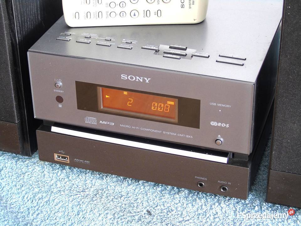 Wieża Sony pilot USB mp3 CD RDS AUX kol DOSTAWA