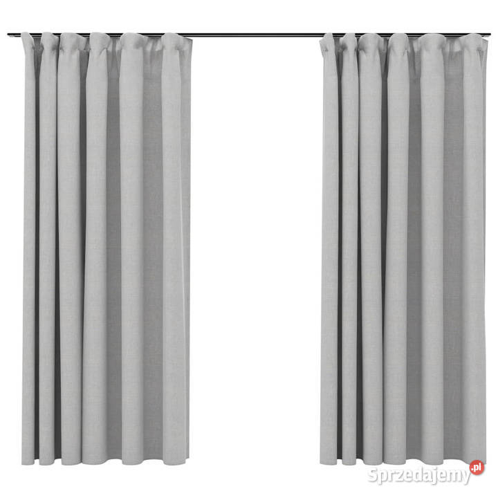 Zasłony stylizowane na lniane 2 szare 140x175 Warszawa