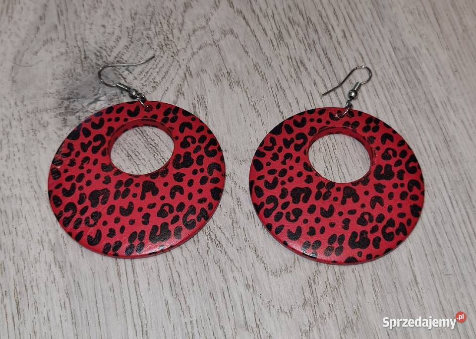 Kolczyki damskie panterka czerwień Łódź