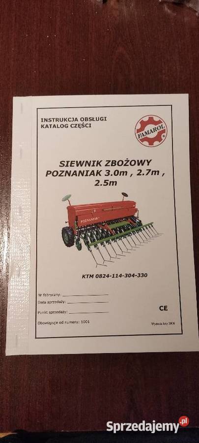 Instrukcja obsługi i katalog Poznaniak 30m 27m Stalowa Wola