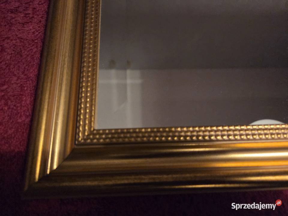 ładne solidne lustro złota drewniana rama 71 x Łask