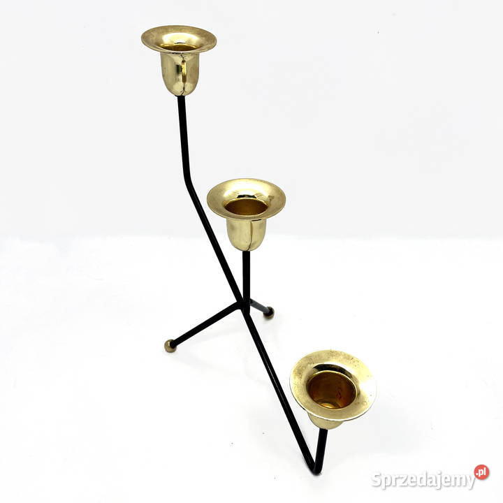 Minimalistyczny świecznik stołowy Belgia lata 70 Warszawa sprzedam