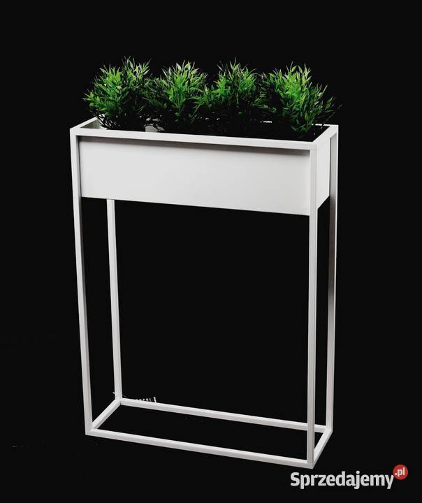 Kwietnik Metalowy Stojak Donica 80x60 skrzynka Dekoracje i ozdoby Sobienie-Jeziory