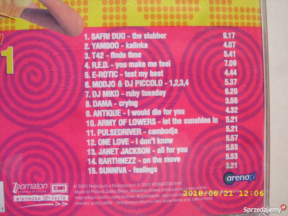 CD dance DANCENAJLEPSZE 2001 sprzedam