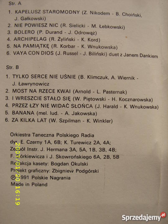 Pop kaseta JANUSZ GNIATKOWSKI SERCE kaseta Wołów