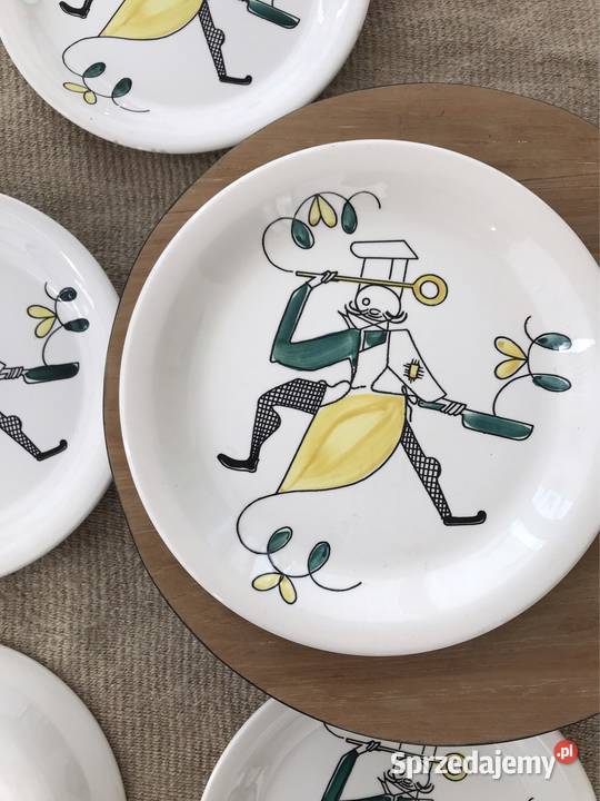 Zestaw 5 talerzy norweskie wzornictwo vintage mazowieckie Warszawa