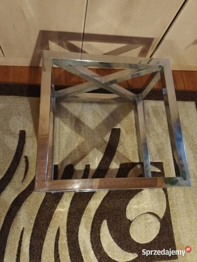 Stelaż pod stolik kawowy glamour stal nierdzewna 45cm Biskupiec sprzedam