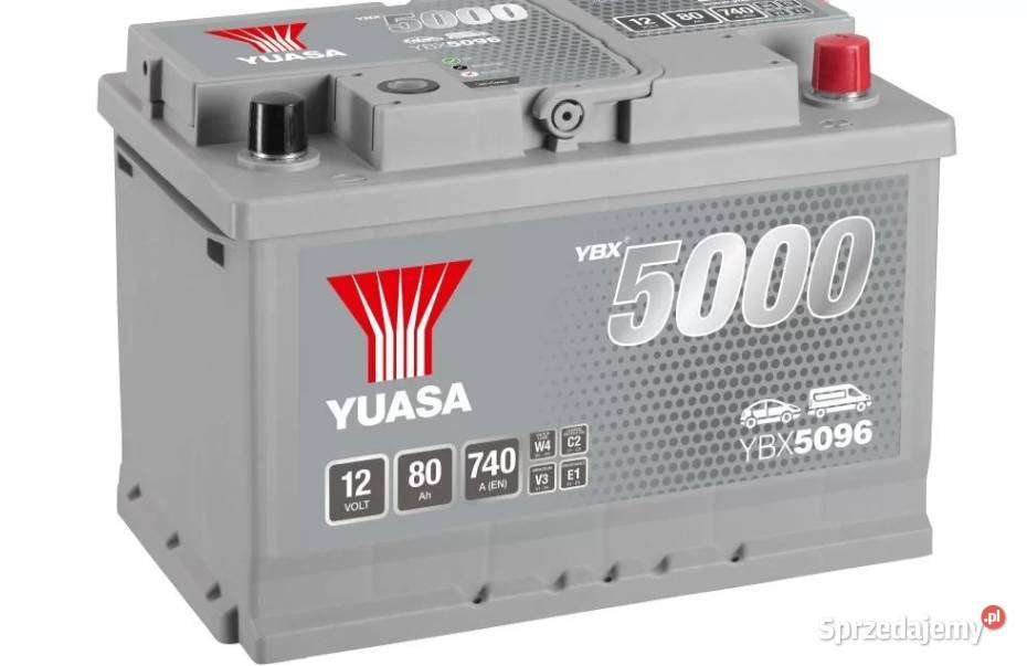 Akumulator Yuasa Silver 12V 80Ah 740A Prawy Plus Pruszków sprzedam