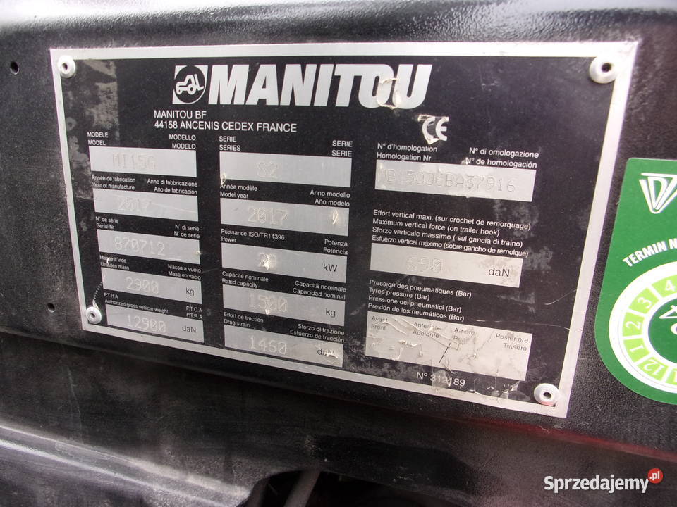 Wózek Widłowy MI15G Manitou 15T LPG w RadMasz Opoczno