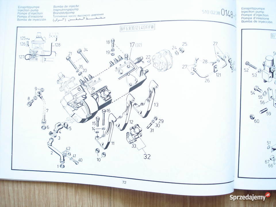 Katalog części silnika spalinowego DEUTZ BF6 12 Szczecin