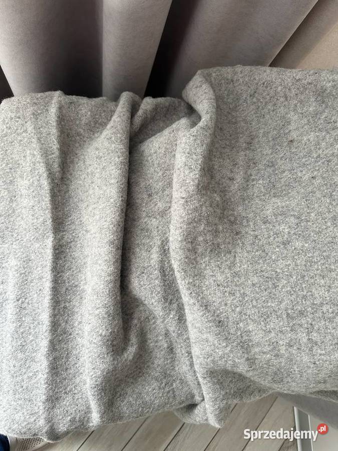 Koc pled Kid 100 wełny 130x170 szary