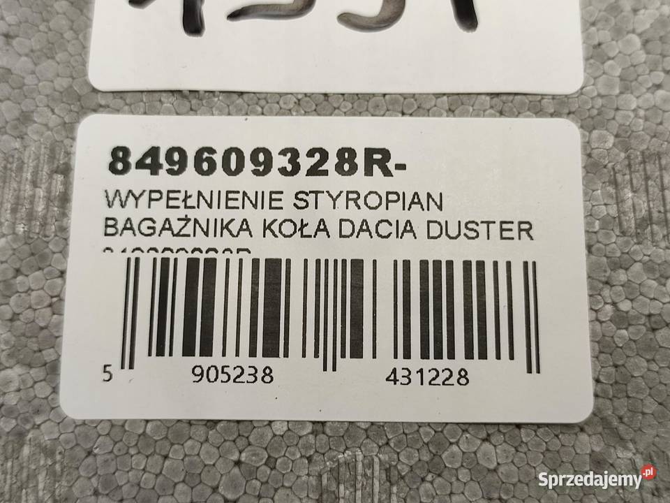 WYPEŁNIENIE STYROPIAN BAGAŻNIKA DACIA DUSTER I Pozostałe sprzedam