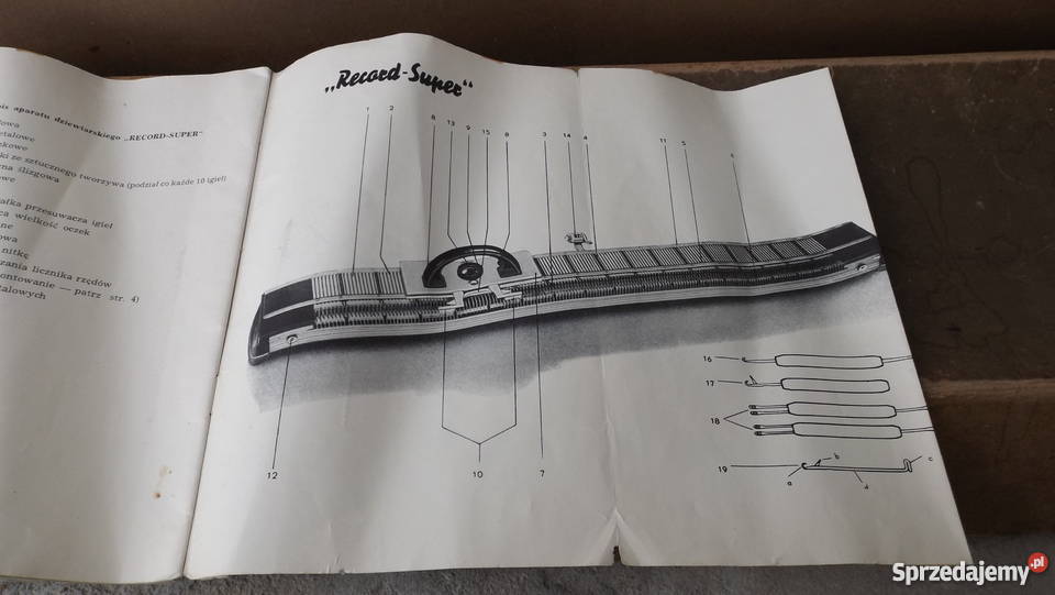 Maszyna Dziewiarska RecordSuper z Prlu Sprawna warmińsko-mazurskie Grodziczno