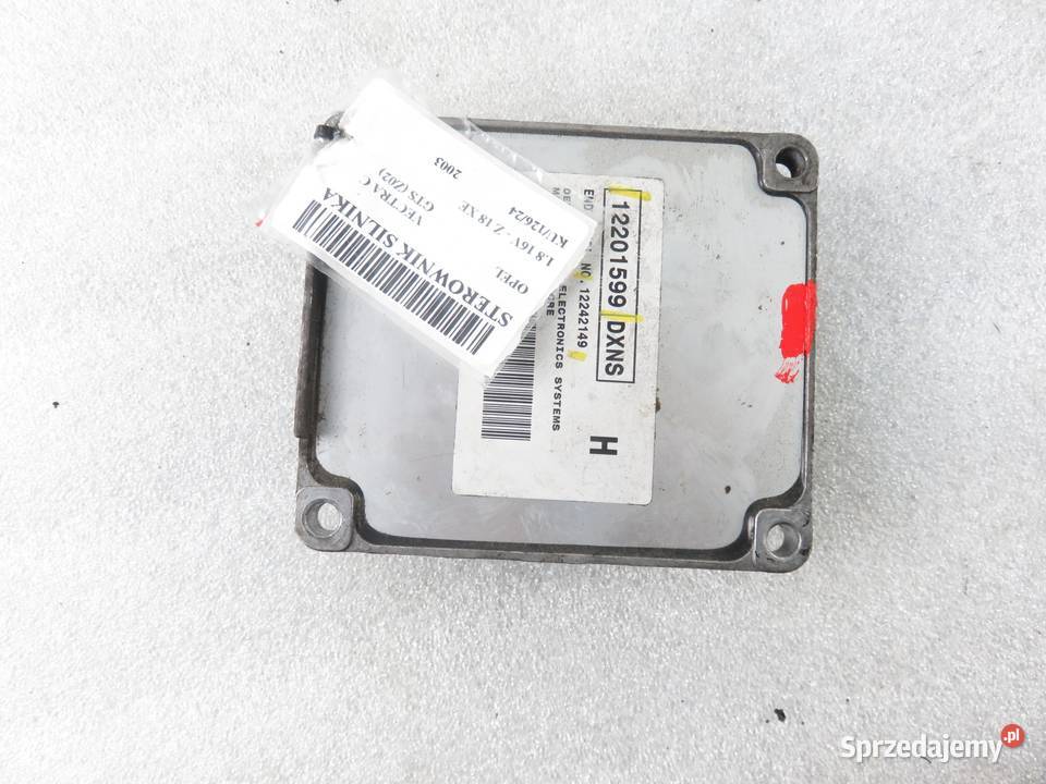 STEROWNIK OPEL VECTRA C GTS 18 16V 12201599 osobowe Komputery Układ elektryczny, zapłon sprzedam