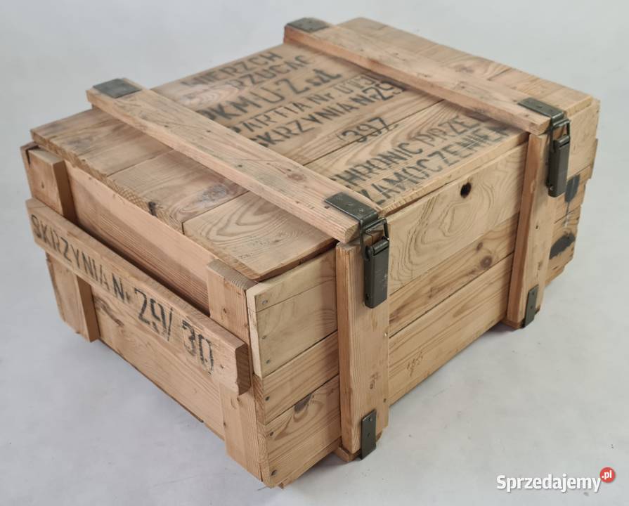 Skrzynia wojskowa dekoracja szlifowana 73x56x25 Pozostałe