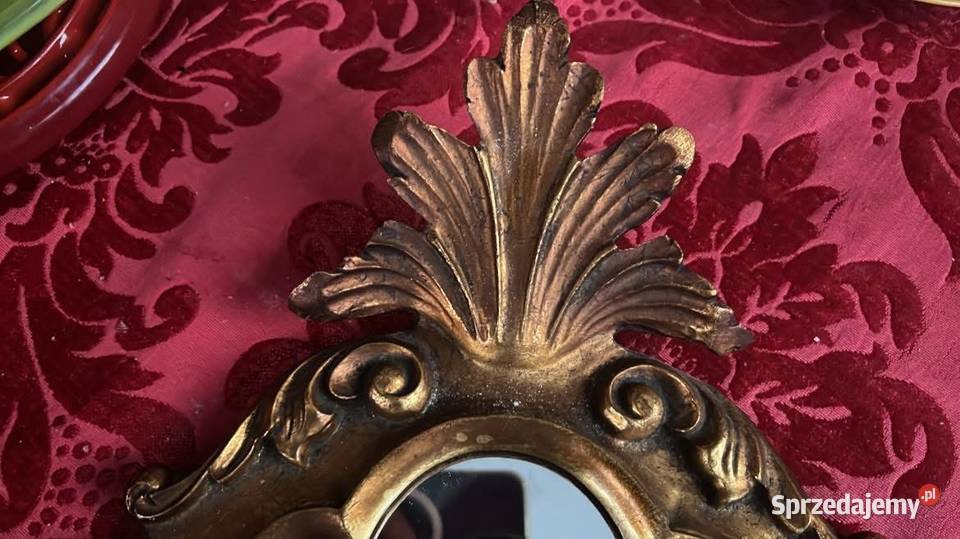 Lustro do powieszenia Złote Secesyjne