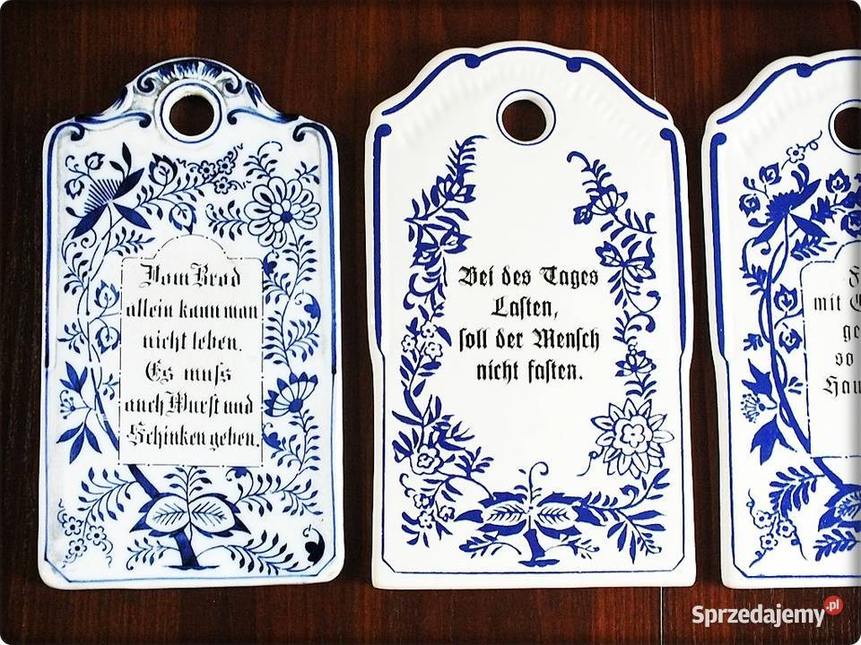 Secesyjne Porcelanowe Deski do krojenia z XIXw Żary