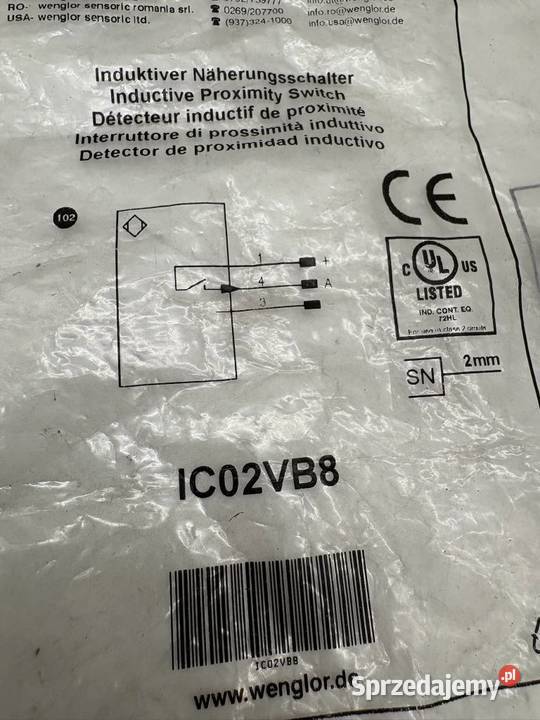 Wenglor IC02VB8 Czujnik zbliżeniowy Warszawa