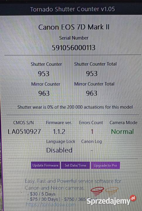 Canon 7DMK2 kpl udokumentowany przebieg 963 Aparaty wielkopolskie
