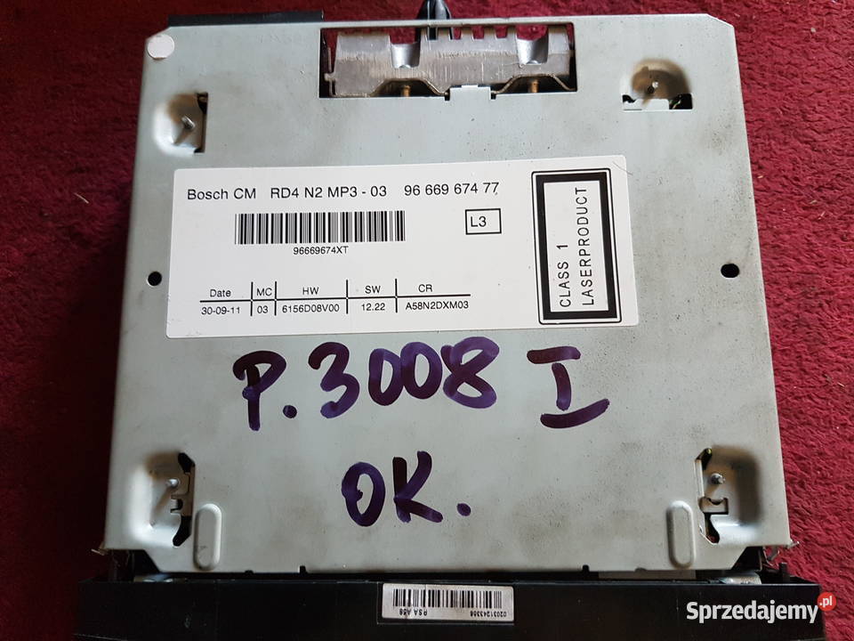 PEUGEOT 3008 I 5008 I RADIO CD BOSCH RD4 Turkowice