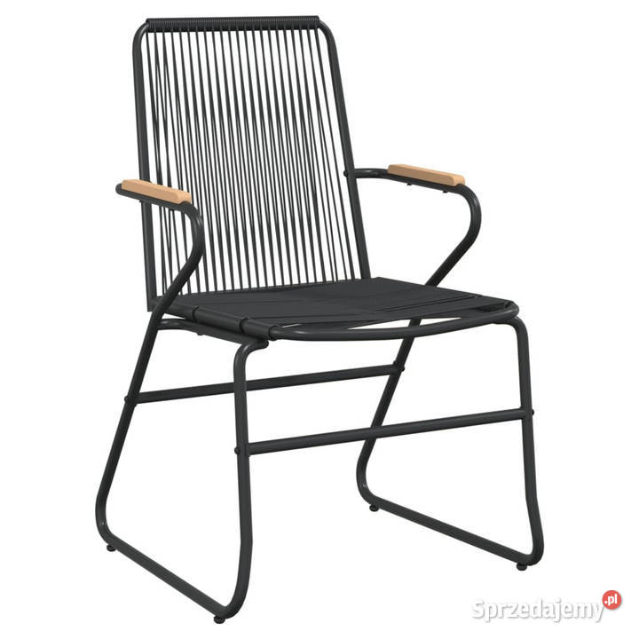 Krzesła ogrodowe 2 czarne 58x59x855 rattan PVC Warszawa sprzedam