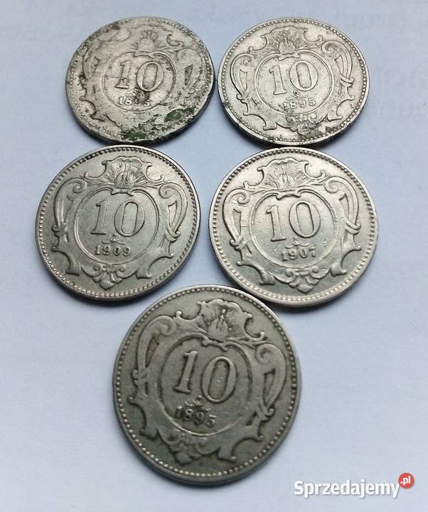 AUSTRIA10 HELLER1895 r 3 SZTUK1909 r1907 r mazowieckie Legionowo