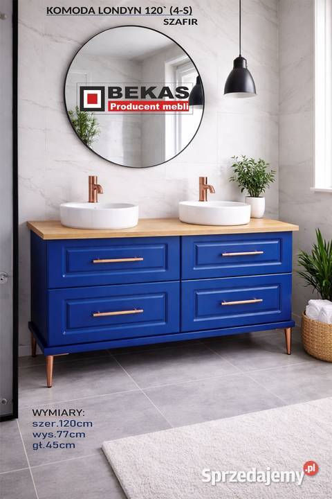 Komoda LONDYN 1802d3s Baby Blue Naturalny BLAT Inowrocław