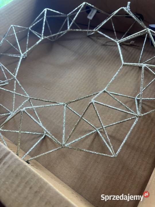 Wianek Dekoracyjny złoty brokat 40 Tchibo ozdoba Żagań