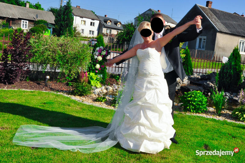 SUKNIA ŚLUBNA TAFTA INTELIGENTNA BOLERKO 38 M Damska mazowieckie Warszawa