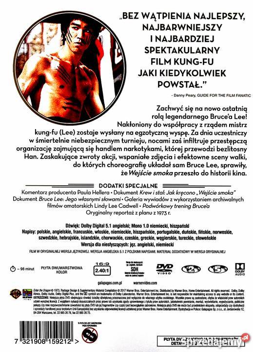 WEJŚCIE SMOKA BRUCE LEE IKONY KINA Filmy