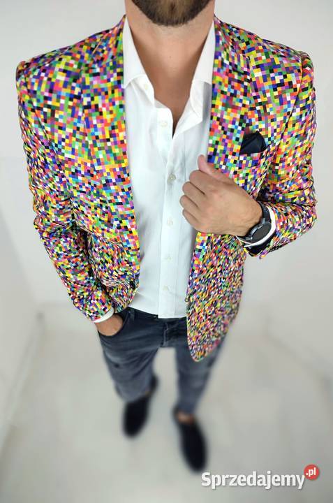 GIOVANNI PERA Marynarka Męska D608 piksele