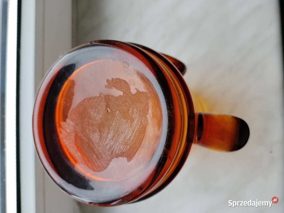 Kufel szklany z pieczęcią prl Choszczno