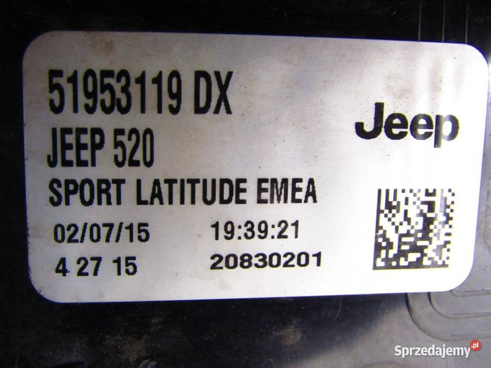 LAMPA TYLNA PRAWY TYŁ JEEP RENEGADE 51953119