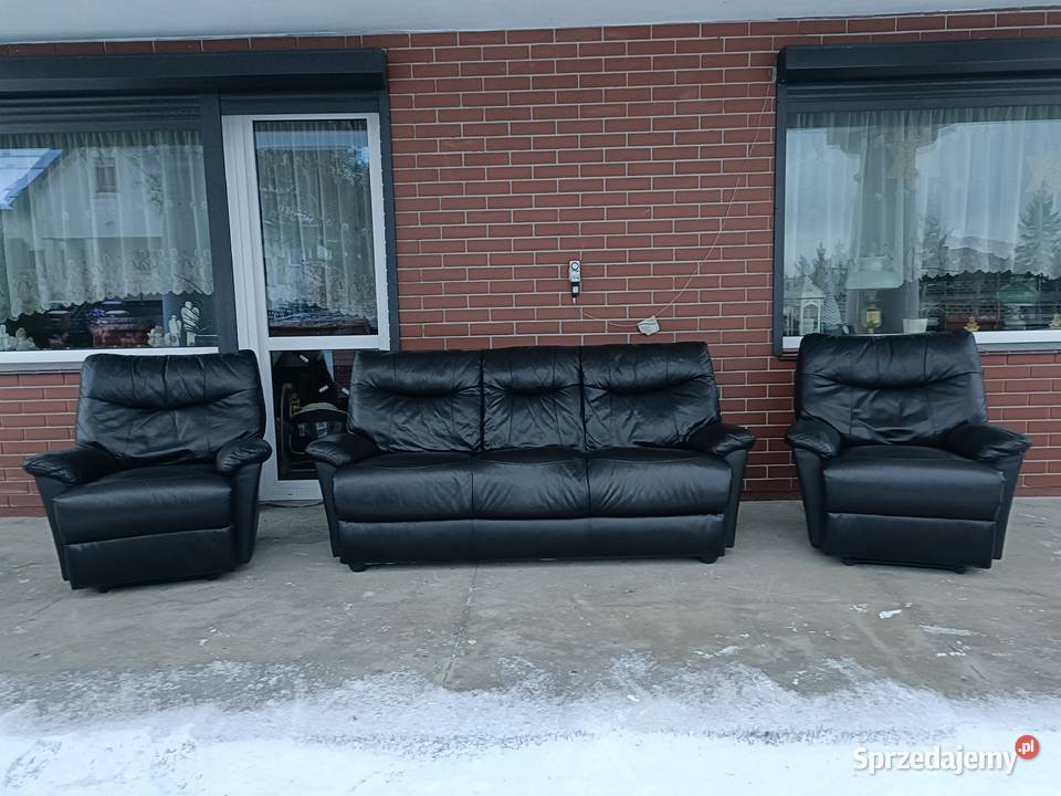 Sprzedam wypoczynek 311 ze skóry Komplety wypoczynkowe Konin sprzedam
