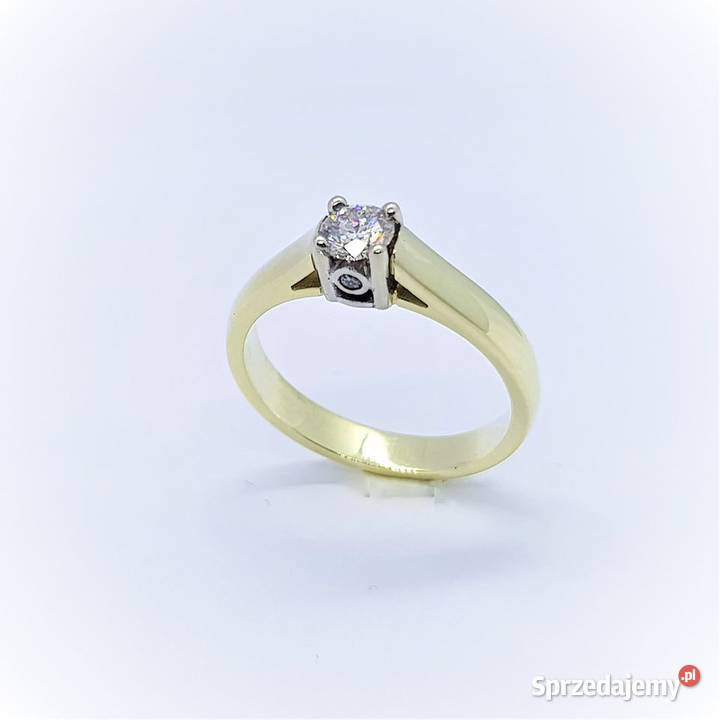 Pierścionek z brylantami 038 ct złoto pr 585 14K złoto sprzedam