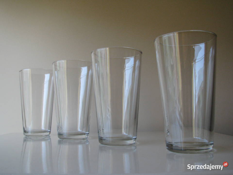 Wysoka szklanka transparentna 05 l pokal szklany Brzegi
