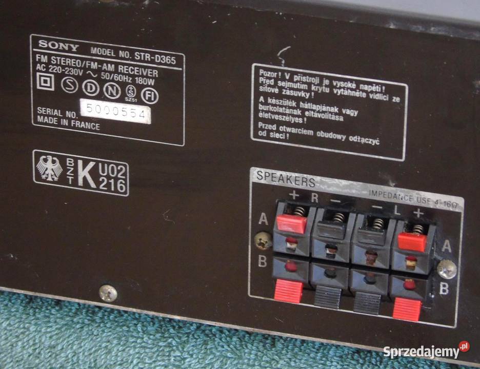 Wzmacniacz z radiem Sony STRD365 RDS sprawny Jasło