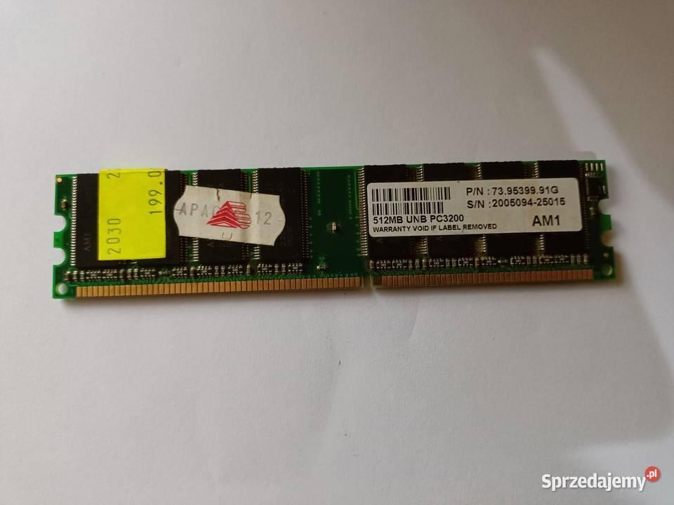 RAM DDR 512 MB mazowieckie Ostrów Mazowiecka