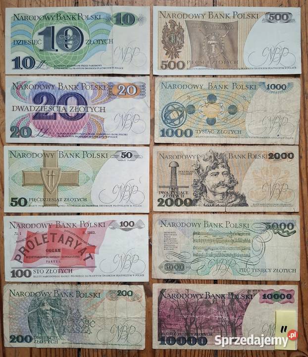 Zestaw Banknotów PRL II Gliwice
