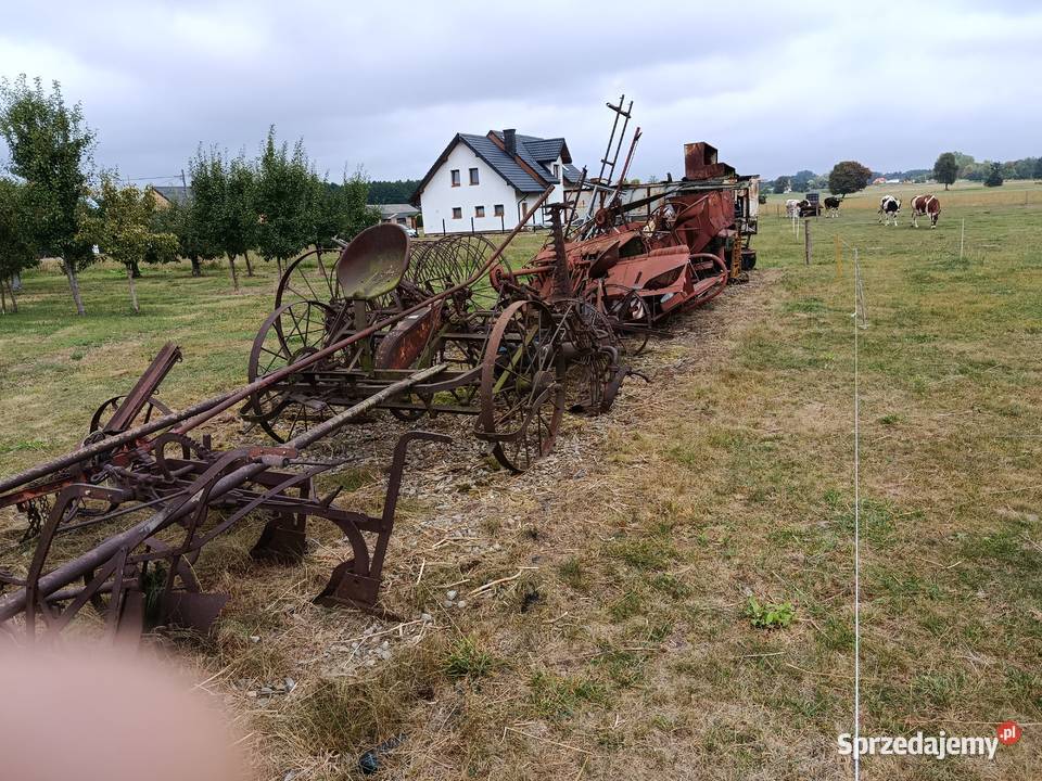 Zabytkowe maszyny i urządzenia rolne uszkodzony Grabów nad Pilicą