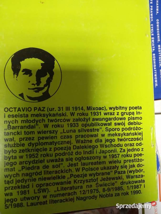 Wokół kamienia Słońca Paz Nagroda Nobla Warszawa