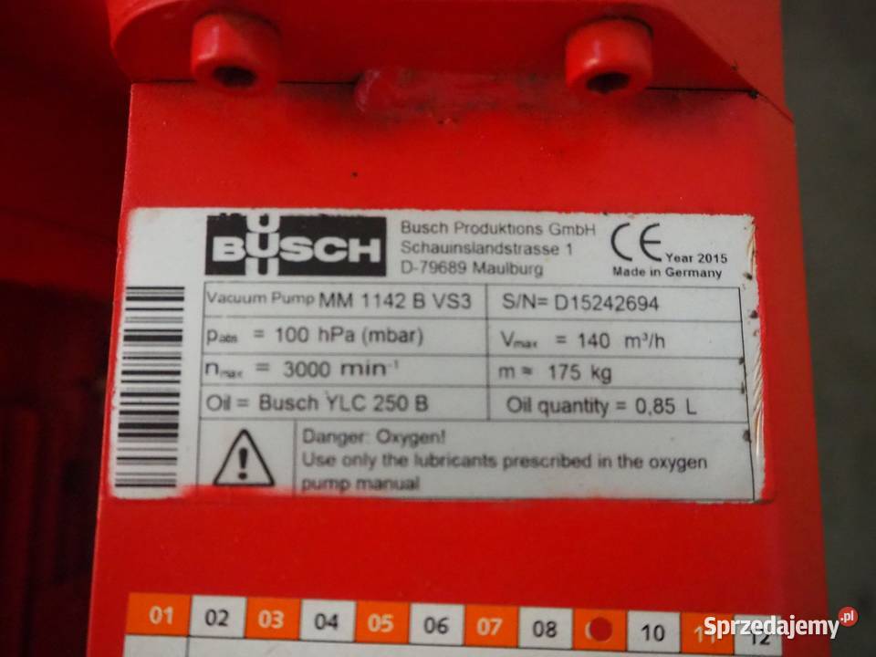 Busch MM 1142 B VS3 pompa próżniowa Krotoszyn