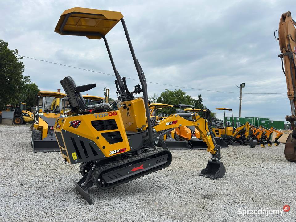 Nowa Minikoparka XGV TOP08 z 2026r Waga 800 Złoczew