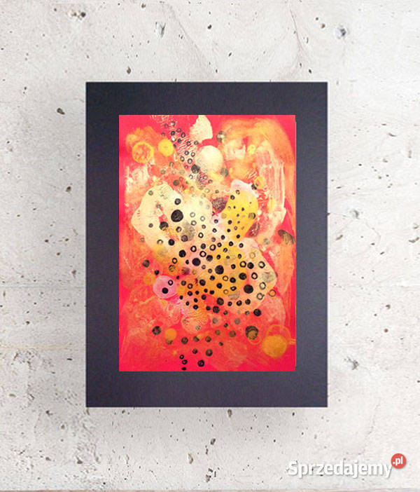 czerwona abstrakcja złoty obraz kosmos grafika