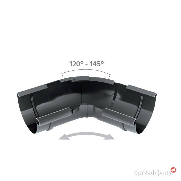 Bryza PVC Narożnik wewnętrzny regulowany 125 mm Rynny i spusty Białystok