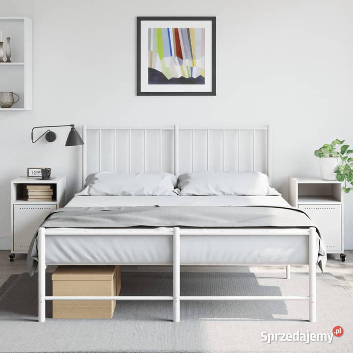Szafki nocne 2 białe 36x39x59 stal WM846727 Warszawa sprzedam