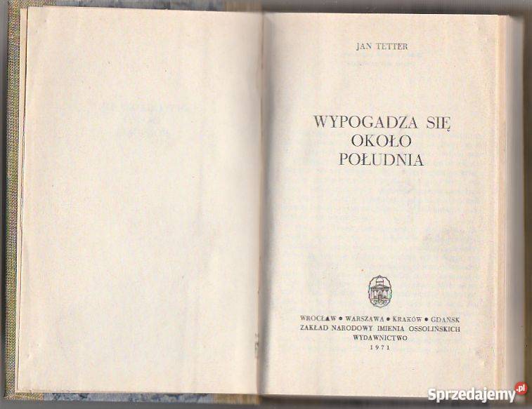7630 WYPOGADZA SIĘ OKOŁO POŁUDNIA JAN TETTER literatura piękna - proza polska Czyrna