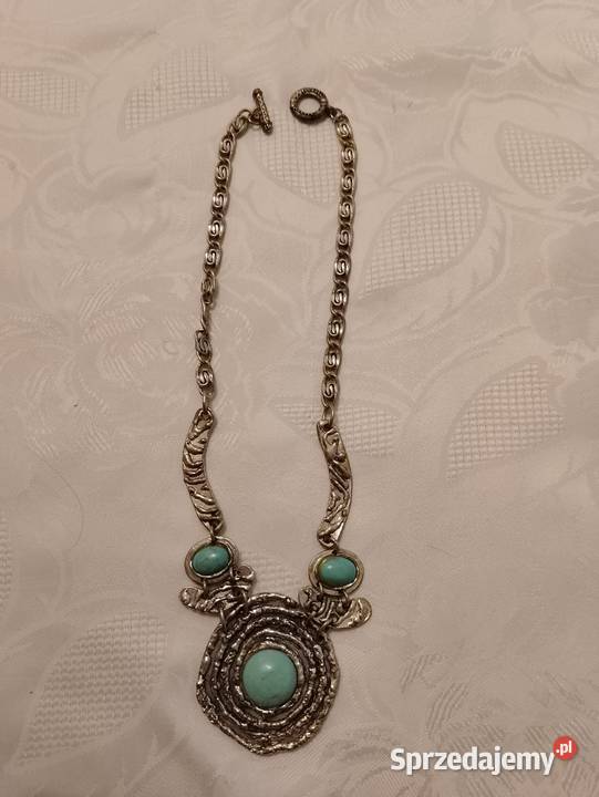 WISIOR metalowy w stylu etnicznym turkusowe