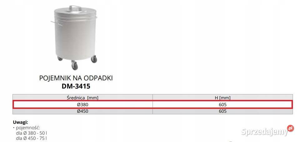Pojemnik na ODPADKI okrągły 380605 DoraMetal Góra